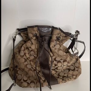 Coach bucket bag brown purse